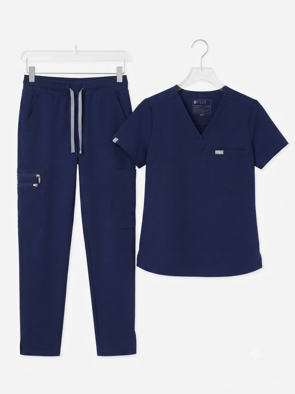 FIGS Navy Blue Scrub Set - Catarina XXS P & Pants Yola Yoga Size XXS P. See Pics
